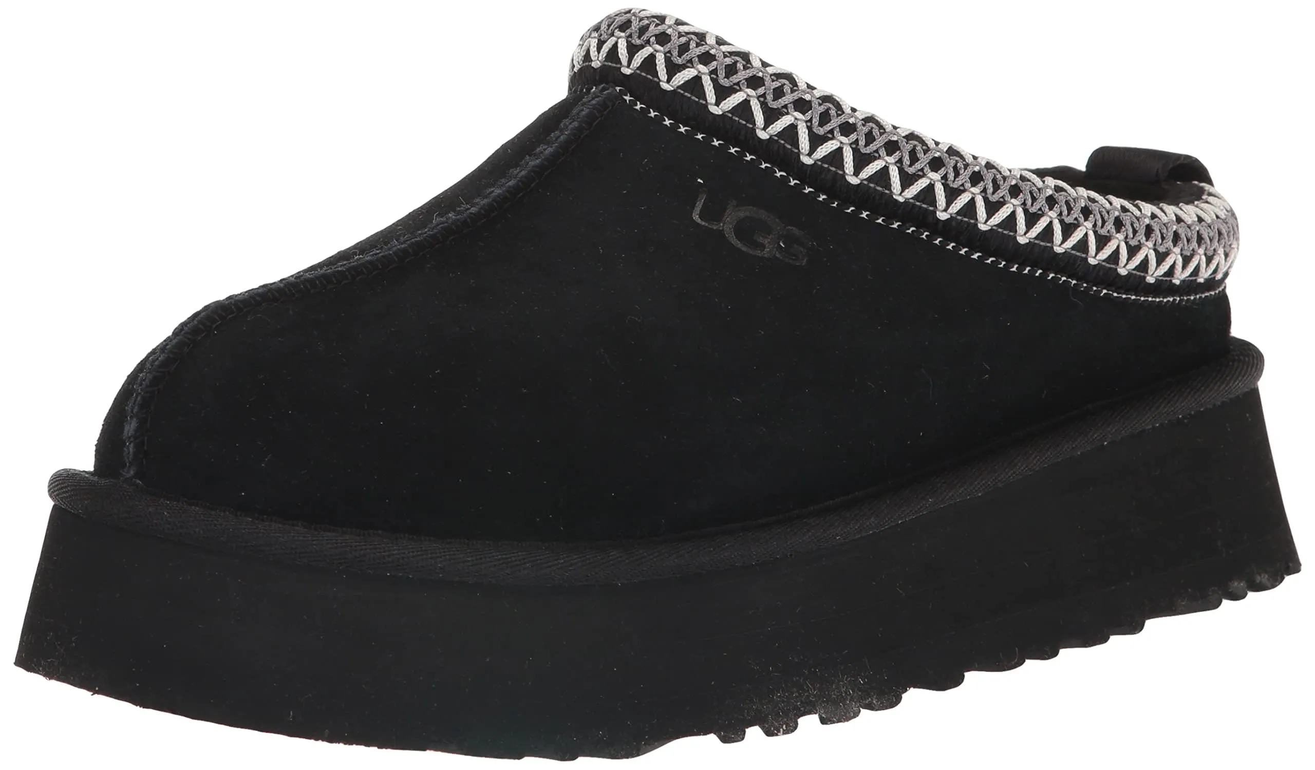 Women's Shoes UGG TAZZ Platform Suede Slippers 1122553 BLACK