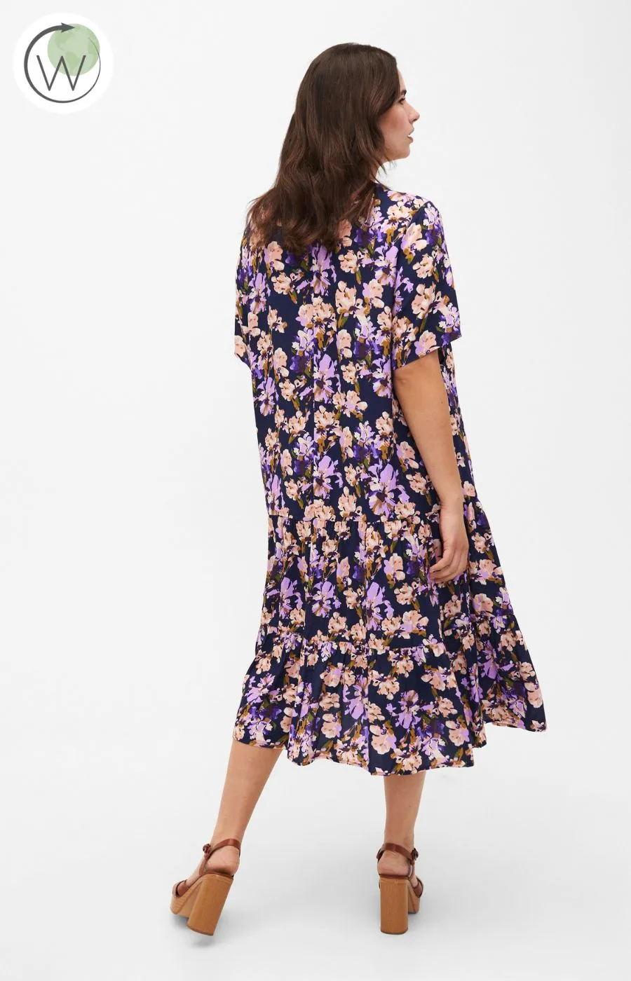 Zizzi Bella Floral Navy Dress