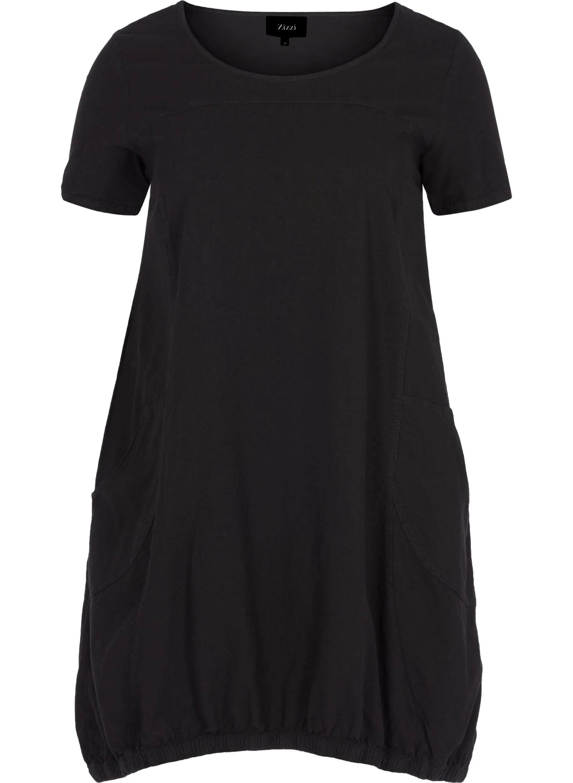 Zizzi Cotton Bubble Dress in Black