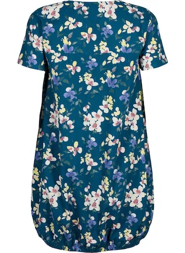 Zizzi Cotton Bubble Dress in Floral Print