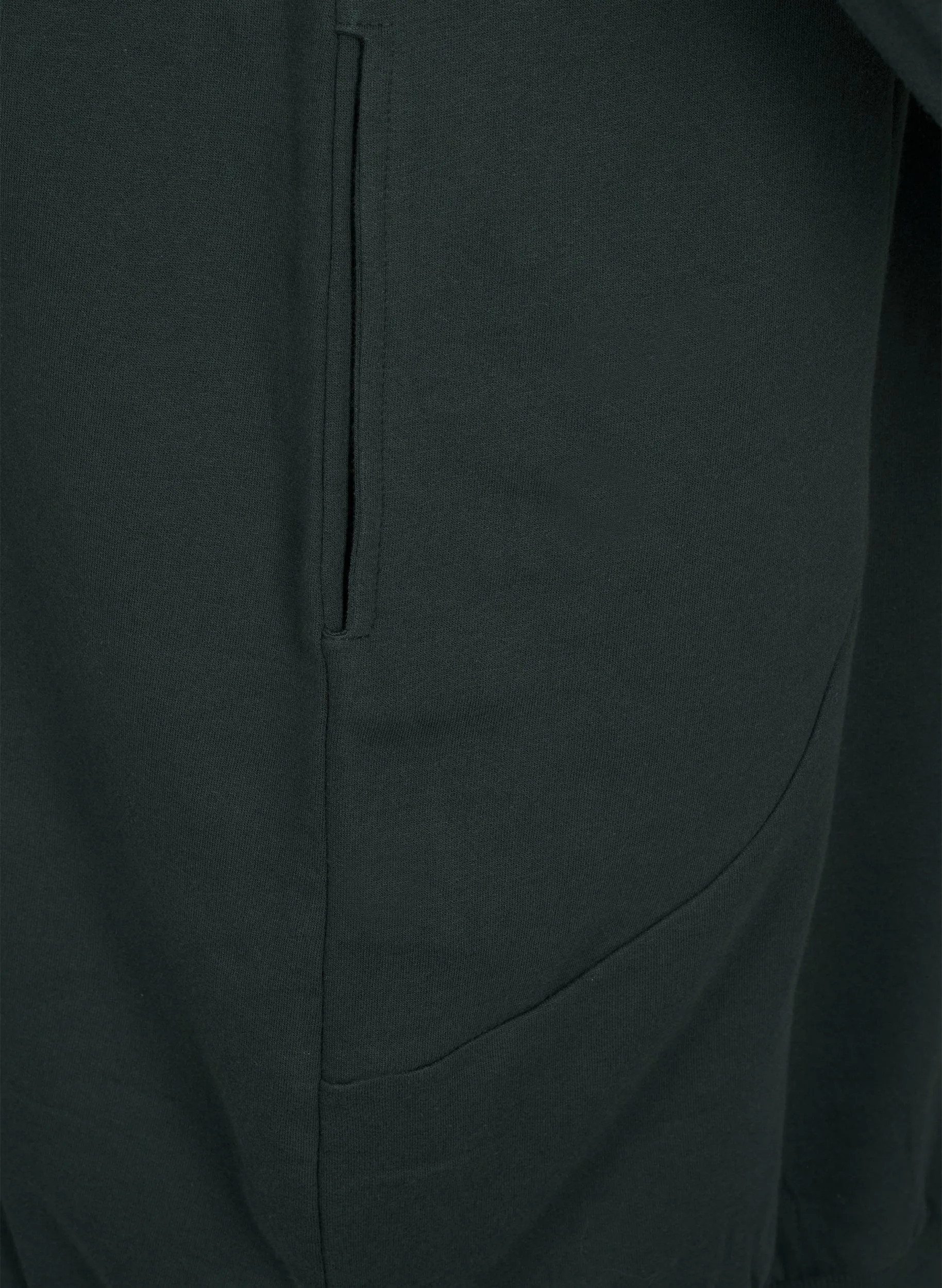 Zizzi Shelly Longline Hoodie in Green